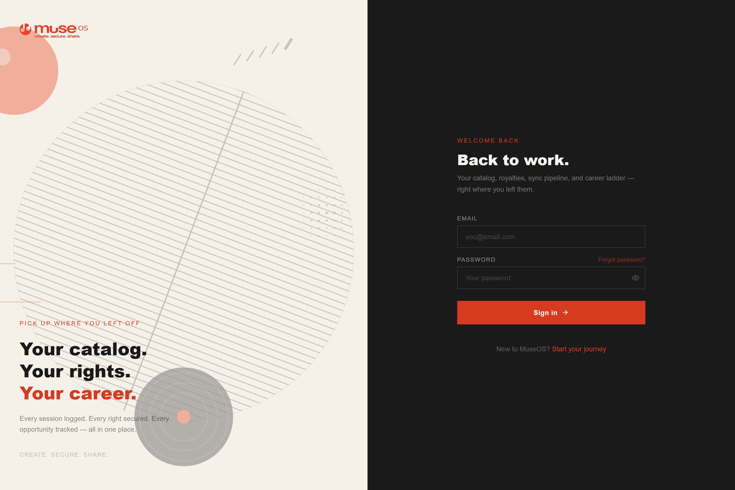 MuseOS interface
